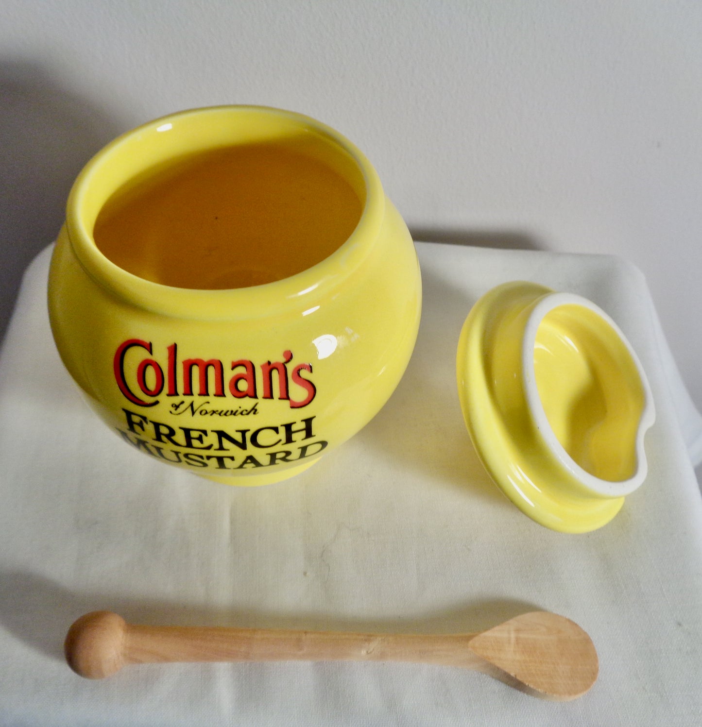 Vintage Wade Colman's French Mustard Lidded Pot and spoon