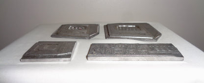 Set of 4 Vintage Murphy Radio Metal Letterpress Television Printing Plates