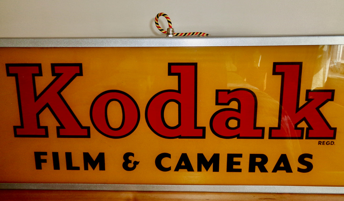 1950s Kodak Advertising Sign Lamp. Novel Industrial Design Retro Lighting