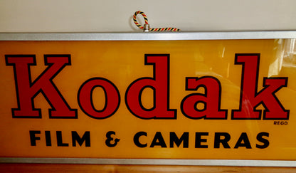 1950s Kodak Advertising Sign Lamp. Novel Industrial Design Retro Lighting