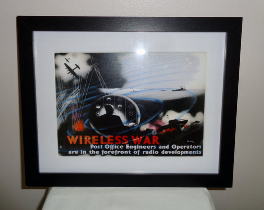 Framed Pat Keely Reproduction Wireless War Photograph 20x25cm