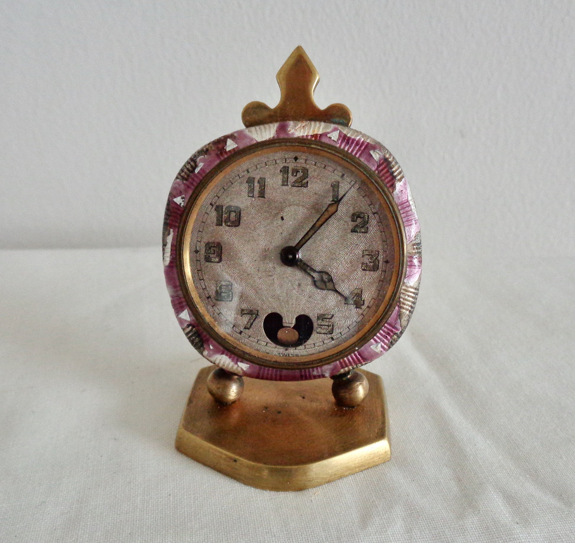 1920s Theodore Jequier Swiss Ladies Travel Clock Brevet #93017