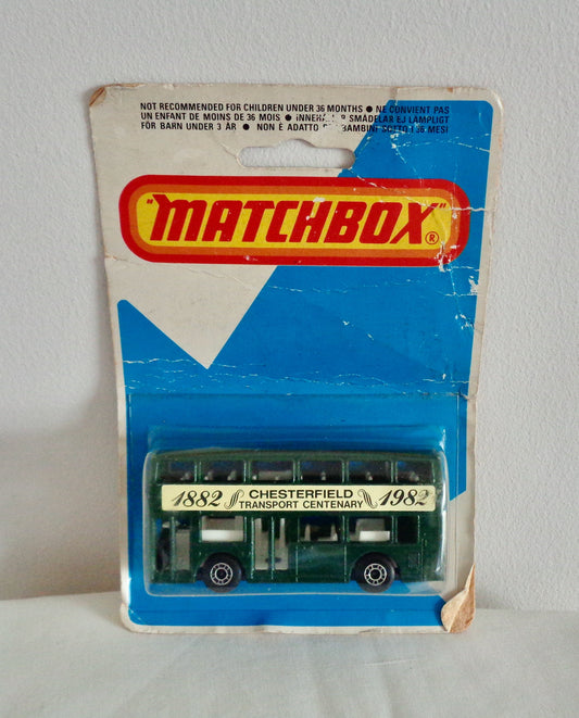 1981 Matchbox Lesney Superfast 17 London Bus Chesterfield Transport Centenary