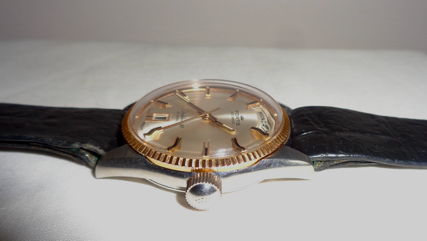 Vintage Fortis Stratoliner 20 Automatic Swiss Watch