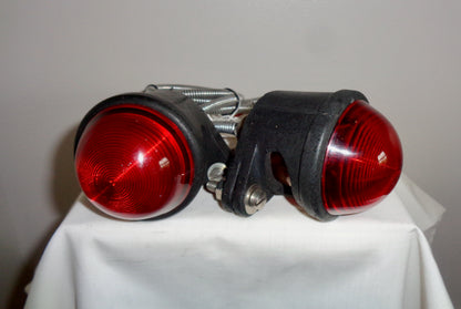 Pair Of Vintage Car Rubbolite Rear Lamps Model 25