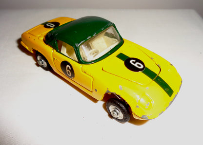 Corgi Toys Model 319 Lotus Elan S2 Hardtop Coupe In Green and Yellow