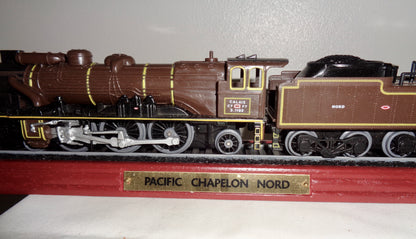 OO Gauge Model Train Pacific Chapelon Nord on Wooden Plinth