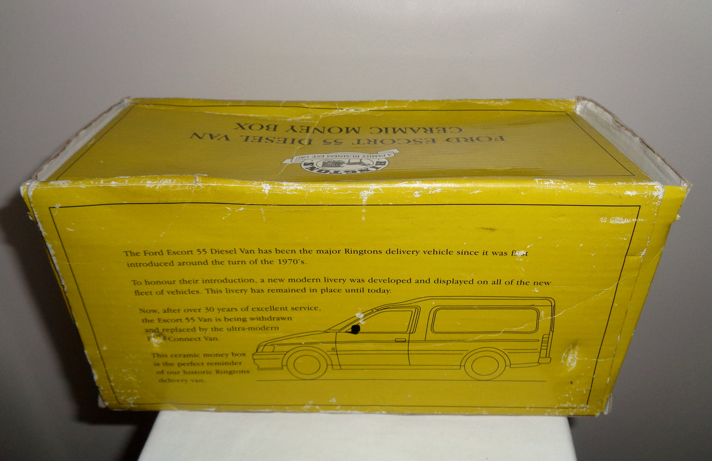 Vintage Ringtons Tea Ceramic Money Box Ford Escort 55 Van