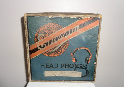 Vintage Boxed Ericsson 2000 Ohm Headphones Made From Aluminium And Bakelite