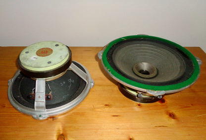 Pair of 1960s Wharfedale Super 10/RS/DD Loudspeaker Driver Units