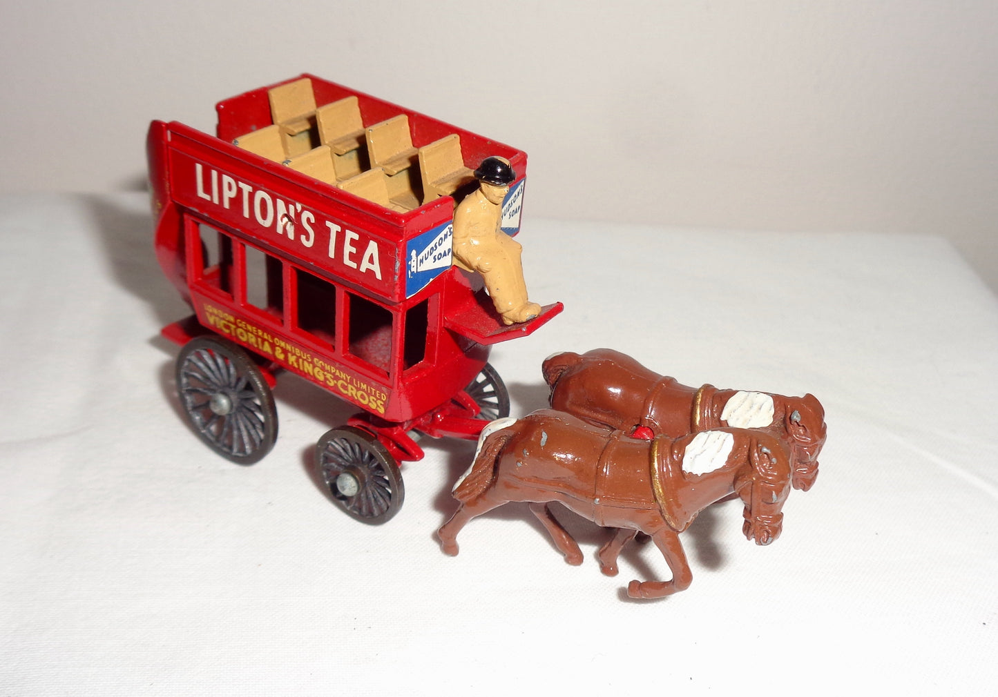 Lesney Y12 Lipton's Tea Horse Drawn London Bus Models of Yesteryear