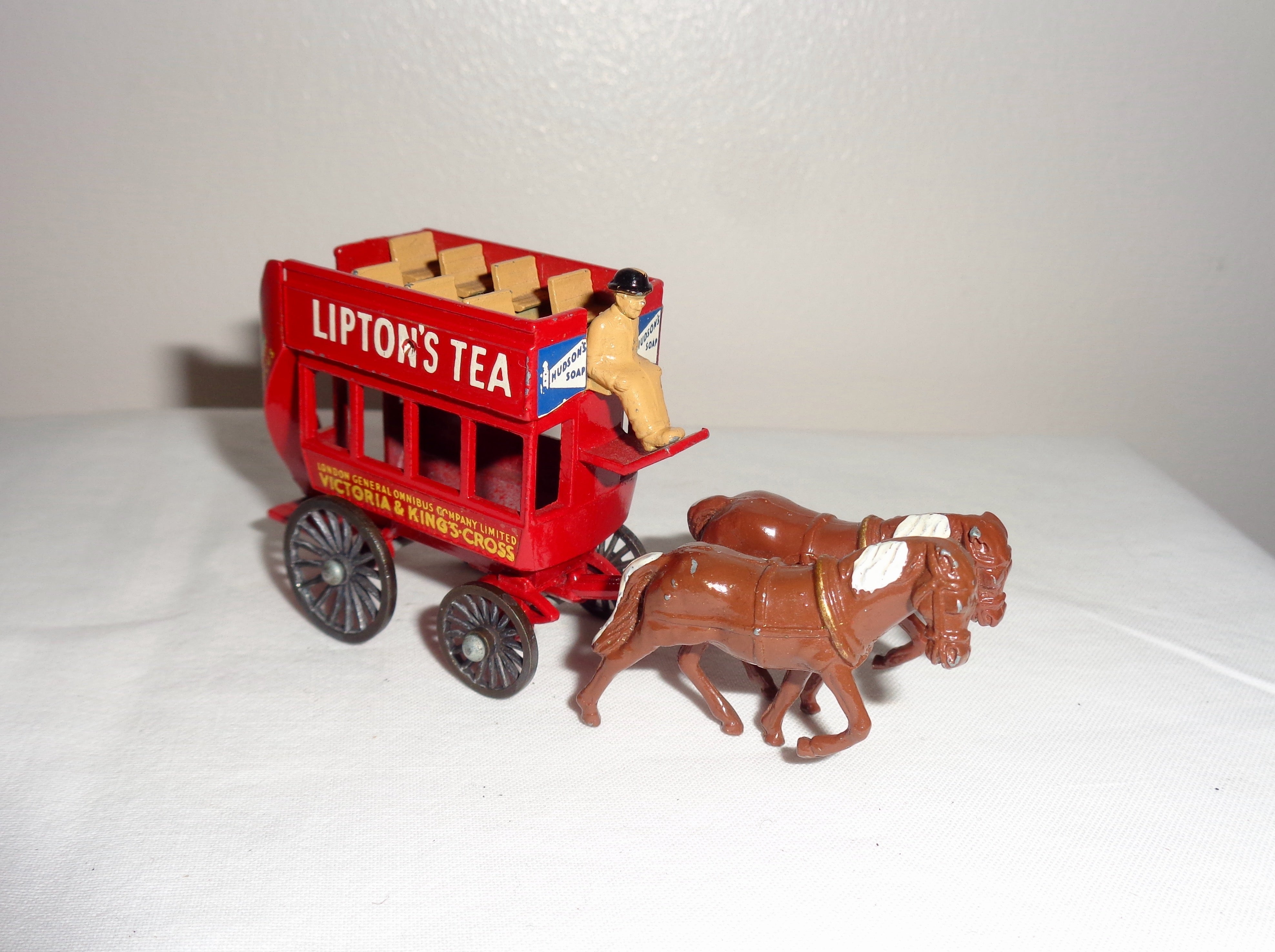 Lesney Y12 Lipton's Tea Horse Drawn London Bus Models of