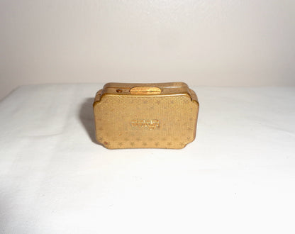 Vintage Stratton of London Gold Tone Pill Box