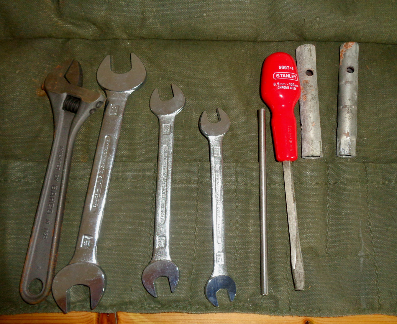 Vintage Danish Military Canvas Tool Roll