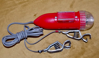 Vintage Vehicle Inspection Light / Torch With Leads For Battery Connection