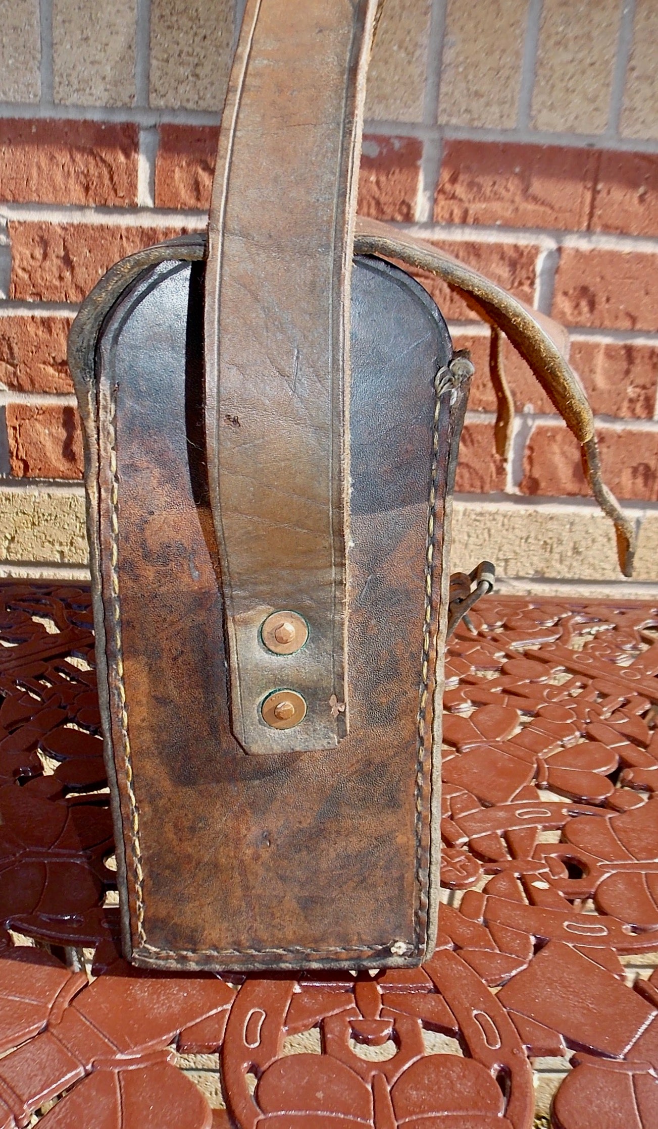 Vintage GPO/Military Brown Leather Shoulder Messenger Bag