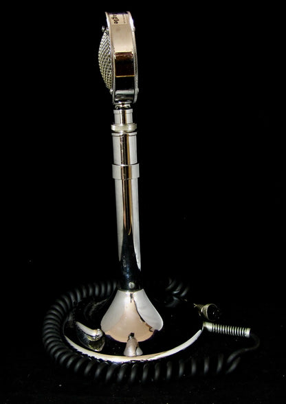 Astatic Silver Eagle D-104 Amplified Desk microphone and T-UP9 stand