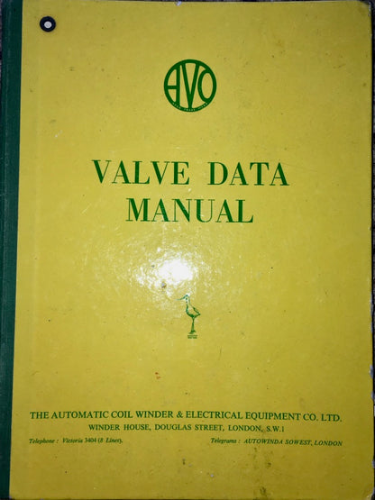 1953 Fourth Edition AVO Valve Data Manual