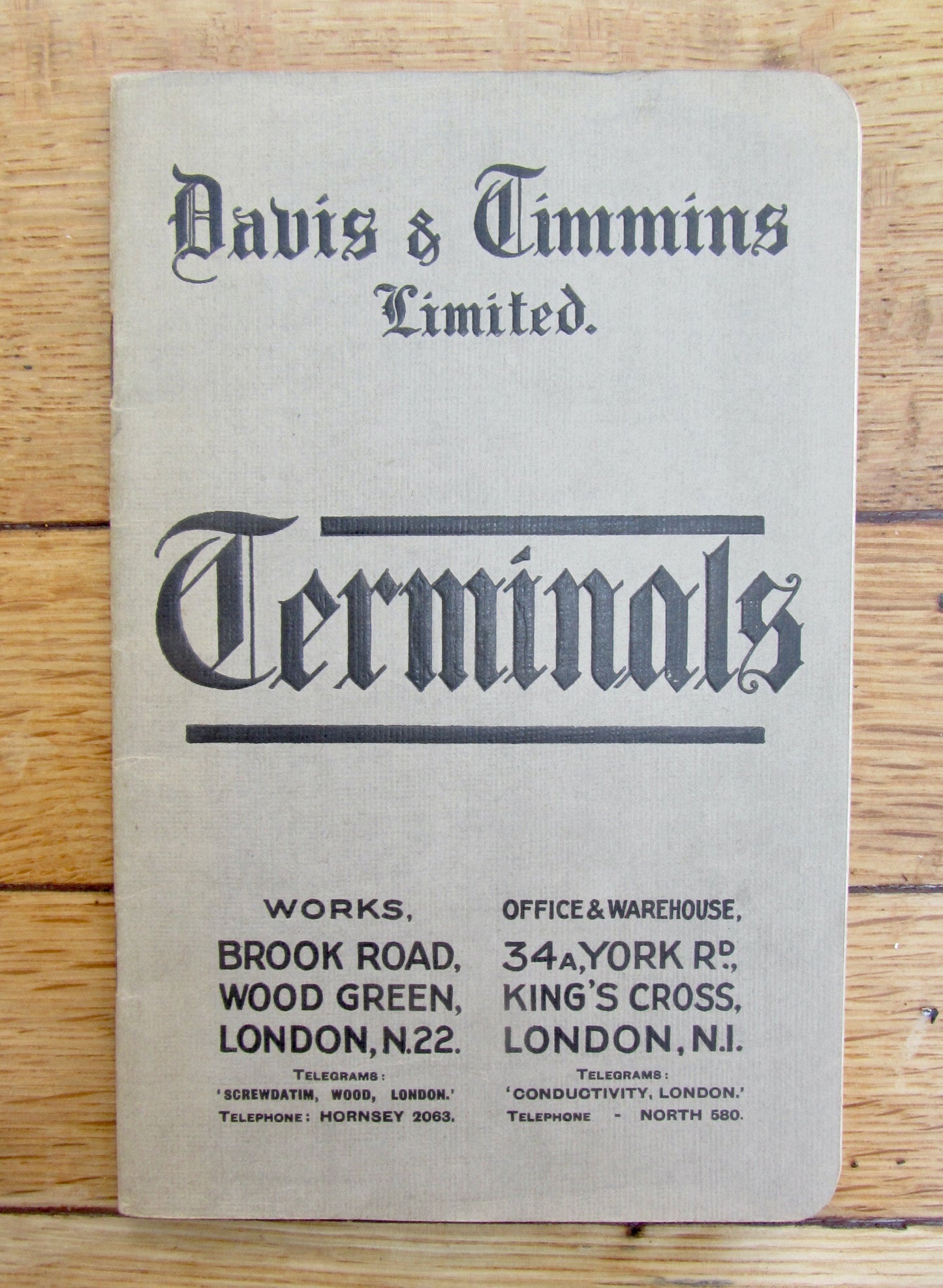 1930s Terminals Catalogue By Davis & Timmins Limited