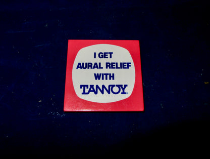 1970s Tannoy Public Address System Pin Badge