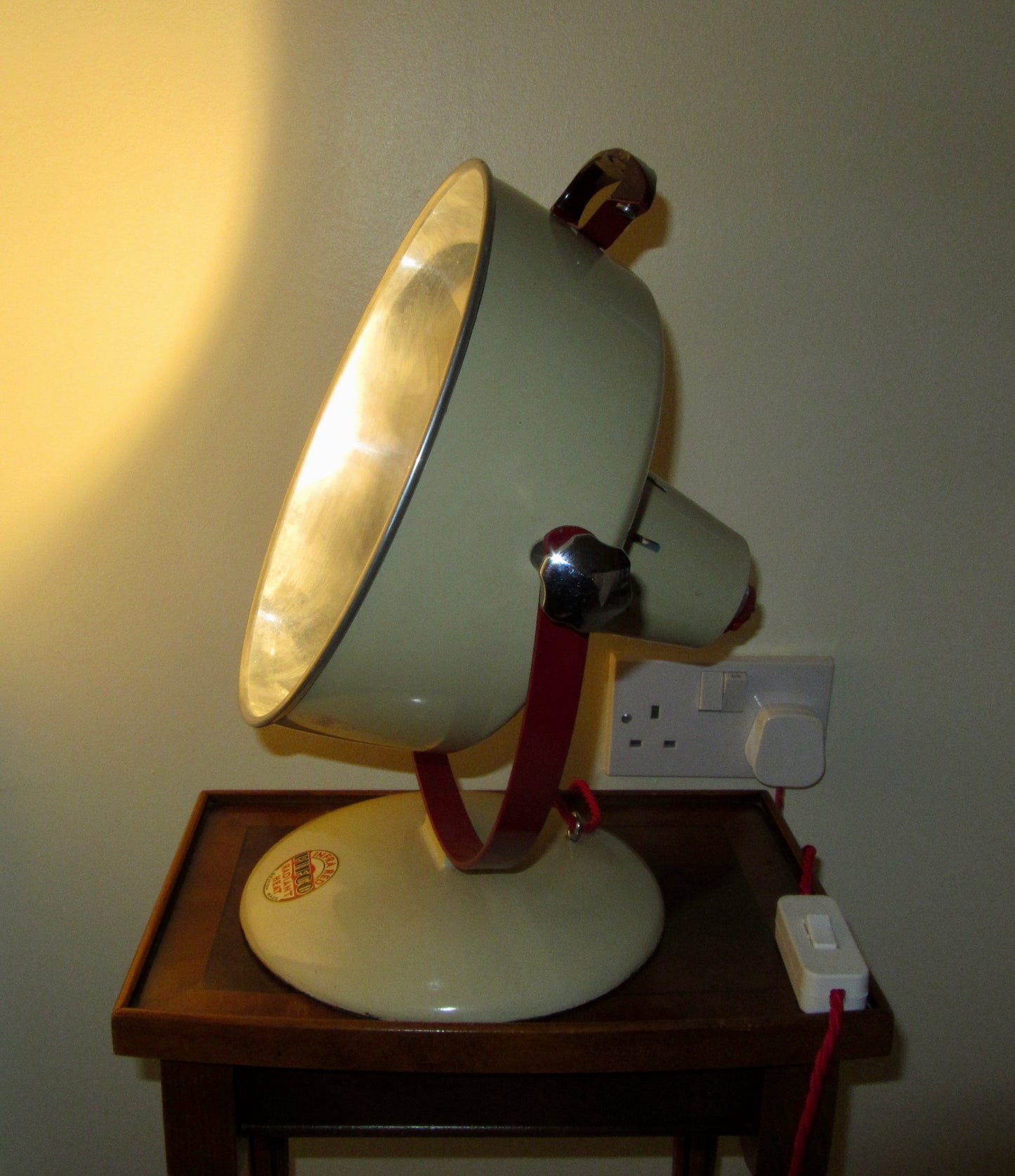 1950s PIFCO Infra Red Medical Lamp Repurposed As A Desk Lamp
