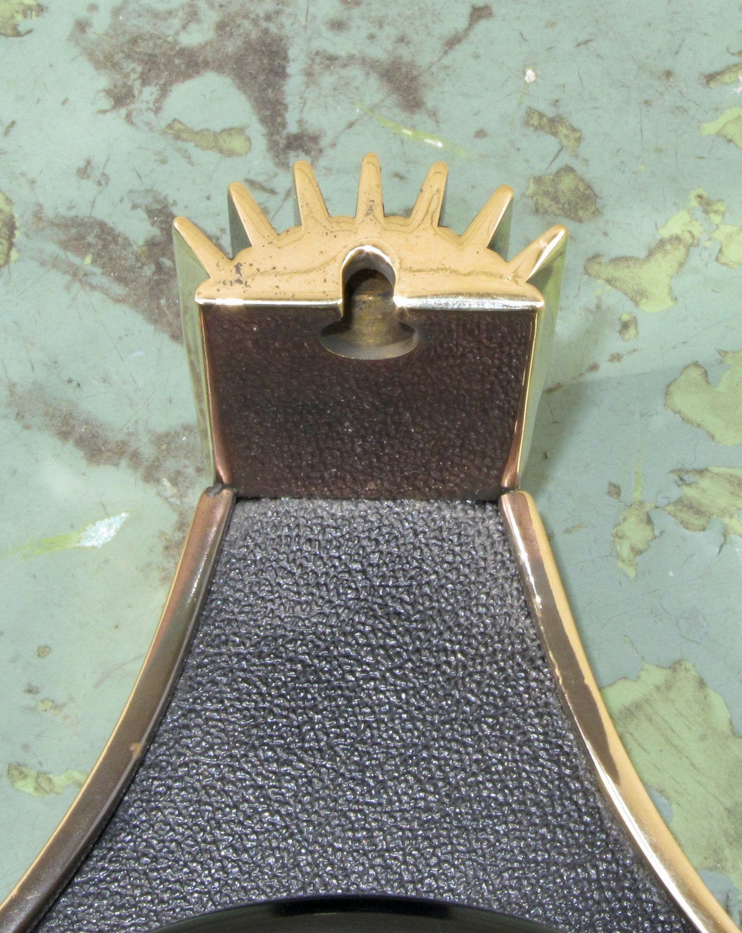 1950s Vintage Smiths Brass Fan Shaped Mechanical Wall Clock