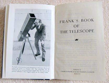 1958 Frank's book of the telescope By Charles Frank