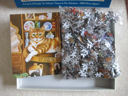 Vintage Past Times Cat Jigsaw: 1000 pieces in original packaging