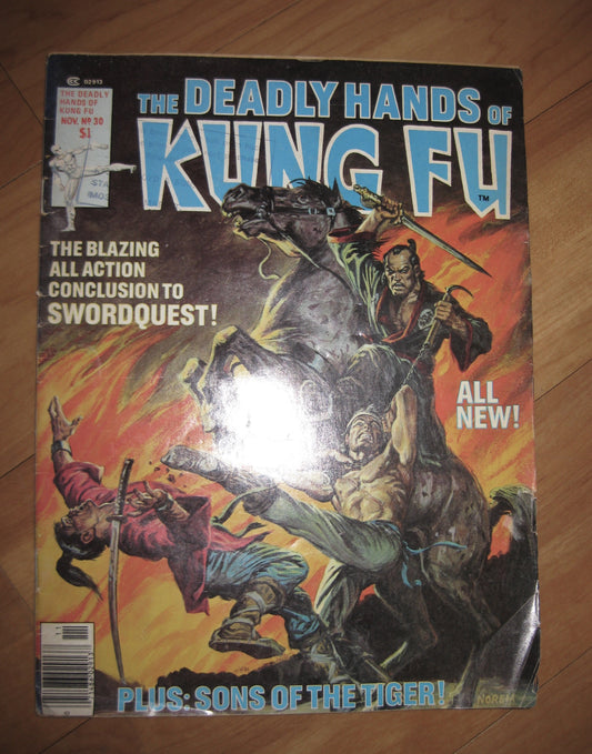 The Deadly Hands Of Kung Fu Vintage Comic Nov 1976 Vol 1 No. 30