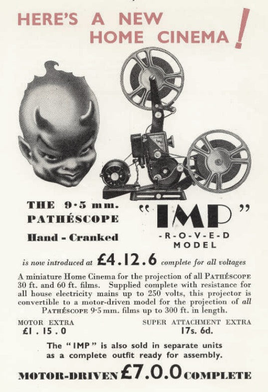 1934 British Pathéscope Imp 9.5mm Home Cine Projector