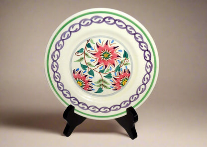 Set Of Six 6.5 Inch Side Plates 1950s Old Bristol Delft Pattern 1684