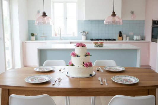 Set Of Six 6.5 Inch Side Plates 1950s Old Bristol Delft Pattern 1684