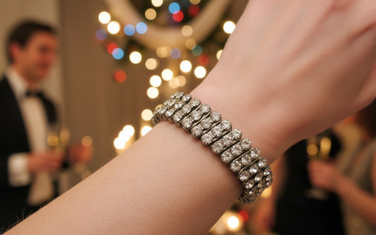 Vintage Diamante Expandable Bracelet 