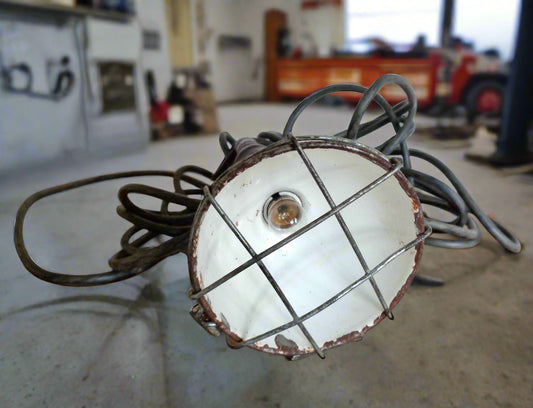 Vintage Kelvin Norton Clip On Vehicle Inspection Light With Power Supply Lead 