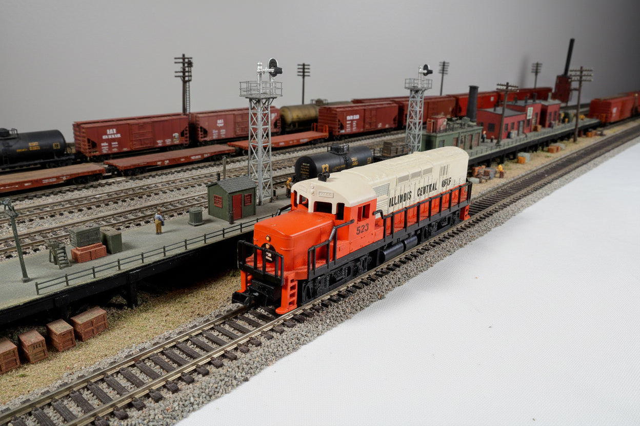 Vintage N-Gauge Atlas Diesel Locomotive 523 Illinois Central Gulf