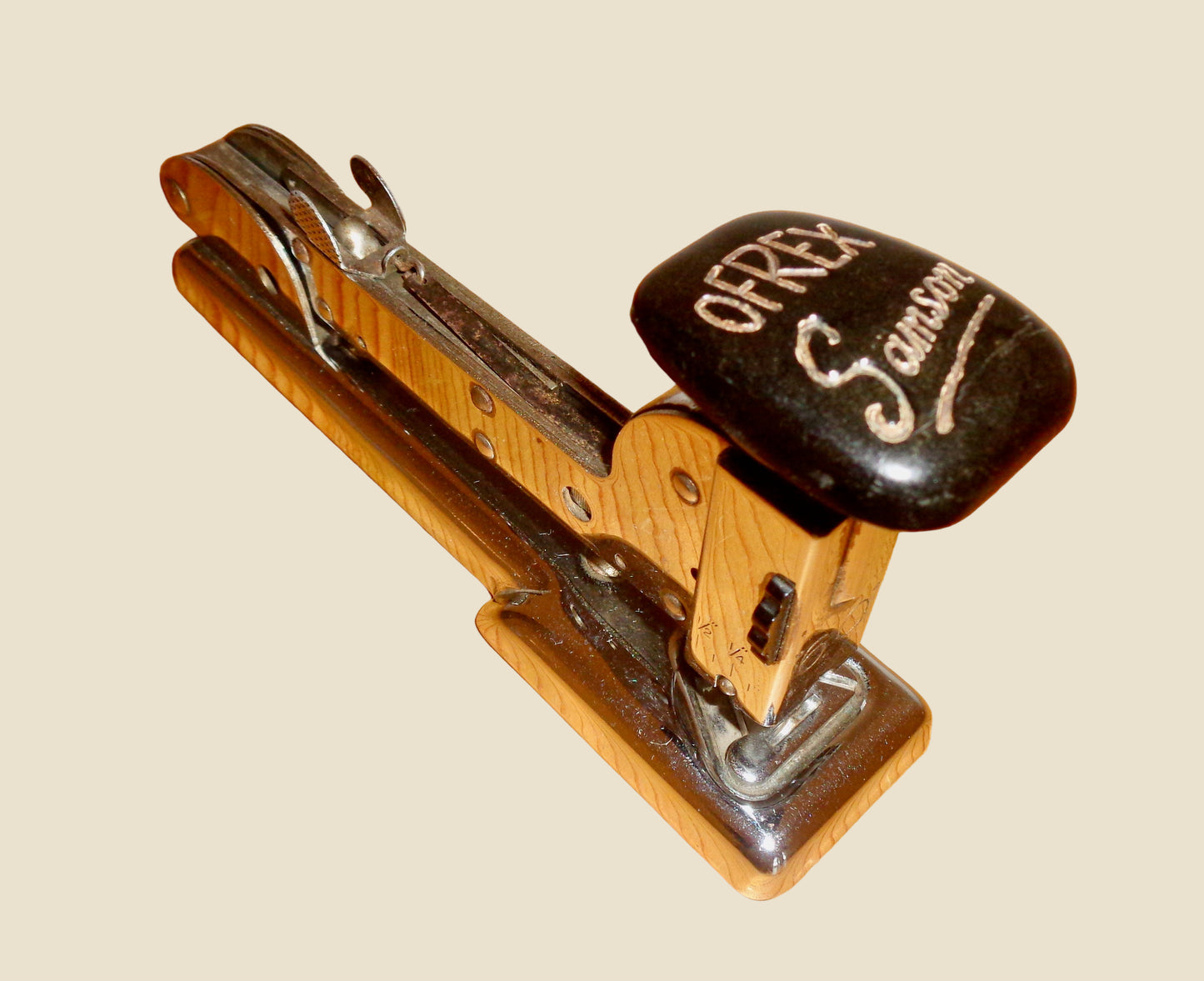 Vintage Small Metal Ofrex Sansom 60 Desk Stapler