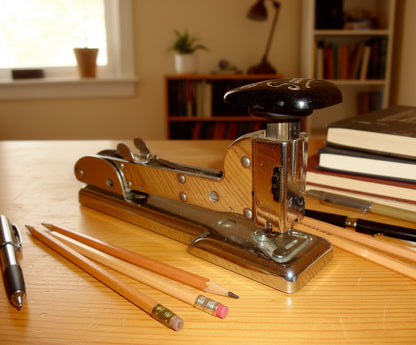 Vintage Small Metal Ofrex Sansom 60 Desk Stapler