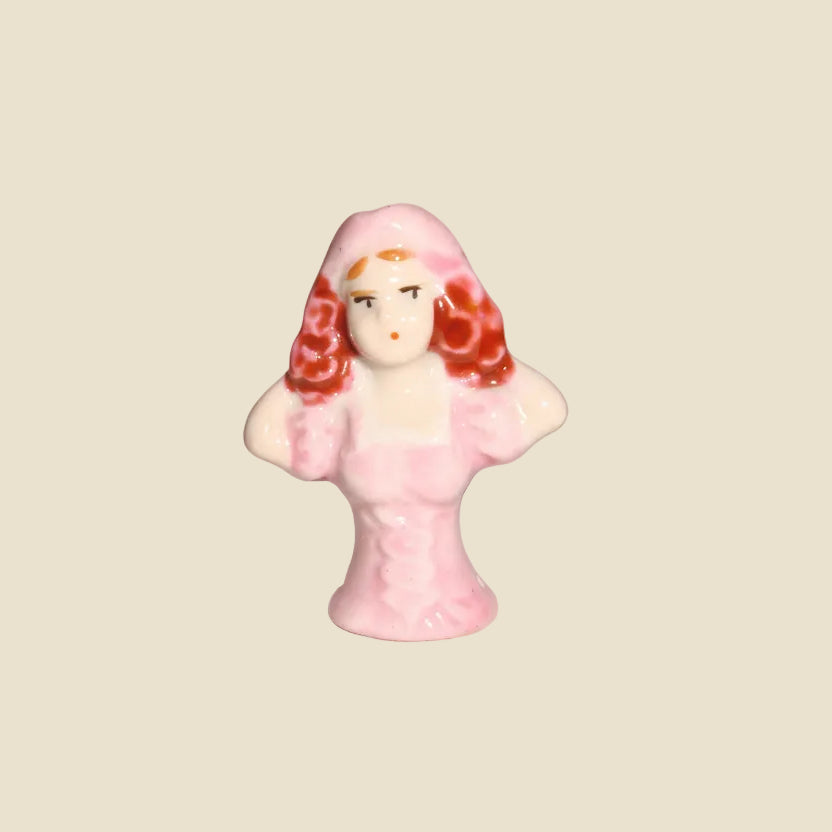 Vintage Tiny Half Doll Pin Cushion Lady 