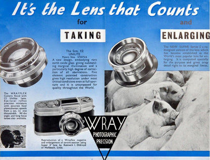 1950s Wrayflex 35mm SLR Camera Body Serial Number 2751 British Made