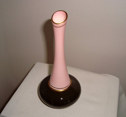 1940s Carlton Ware Pink and Brown Bud Vase Pattern 2554/6