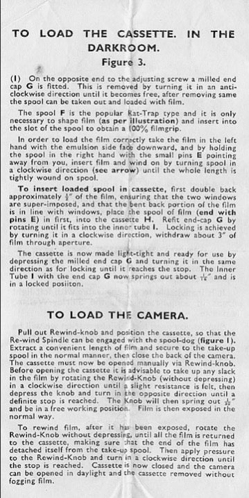 1940s Shirley Wellard Universal Reloadable 35mm Film Cassette